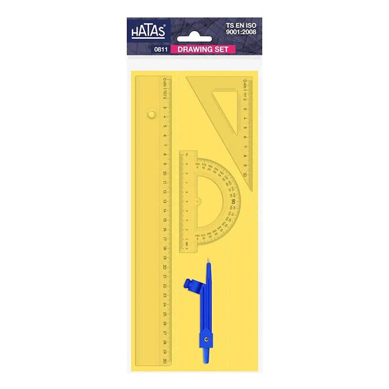 Hatas 0811 Çizim Takımı Pergelli Ekonomik 4 Parça