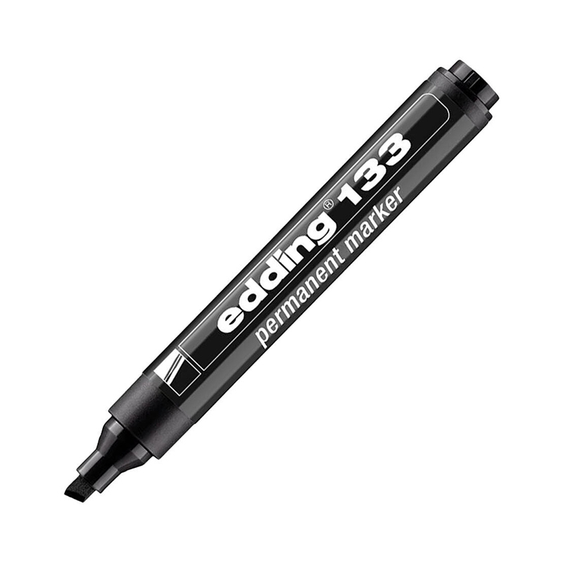 Edding E-133 Permanent Marker Kesik Uç Siyah resmi