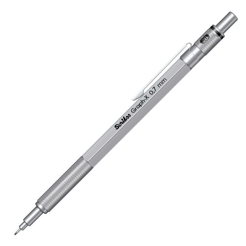 Scrikss Graph-X Versatil Uçlu Kalem Metal 0.7 mm - Saten Gri