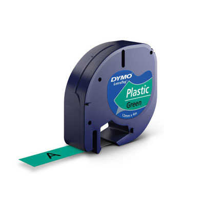 Dymo Şerit Let.Plastik Yeşil 12 mm X 4 m 91204