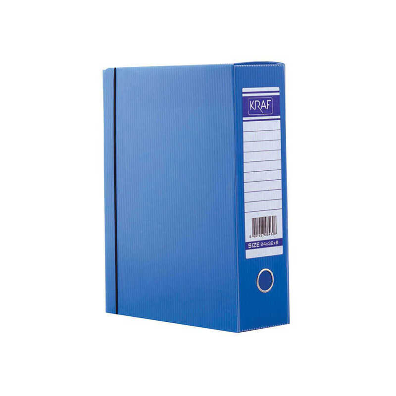 Kraf 885G Proje Arşiv Kutusu Battal Geniş 29x36x10 cm - Mavi