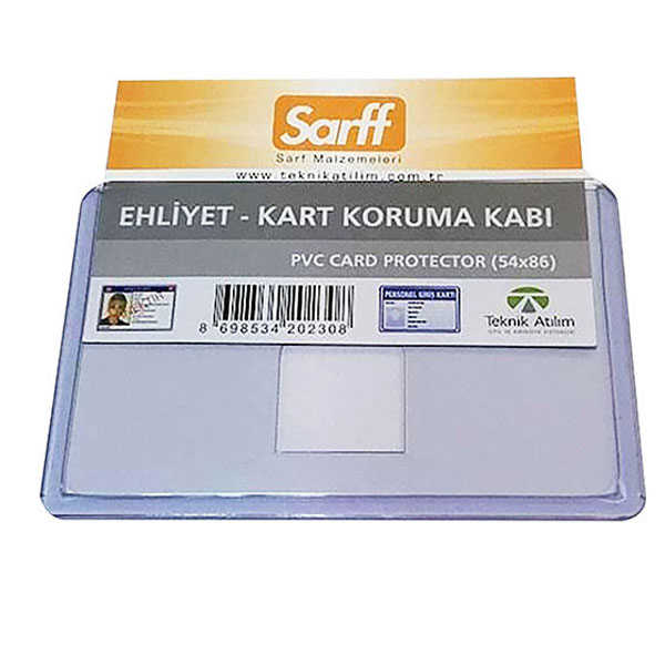 Sarff Pvc Kimlik Ehliyet Koruma Kabı 54 X 86