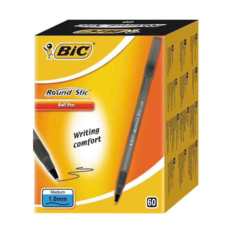 Bic Round Stic Tükenmez Kalem 1.0 mm 60'lı Paket - Siyah