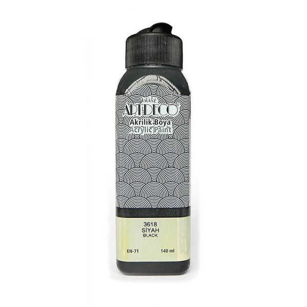 Artdeco 3618 Akrilik Boya 140 ml Siyah