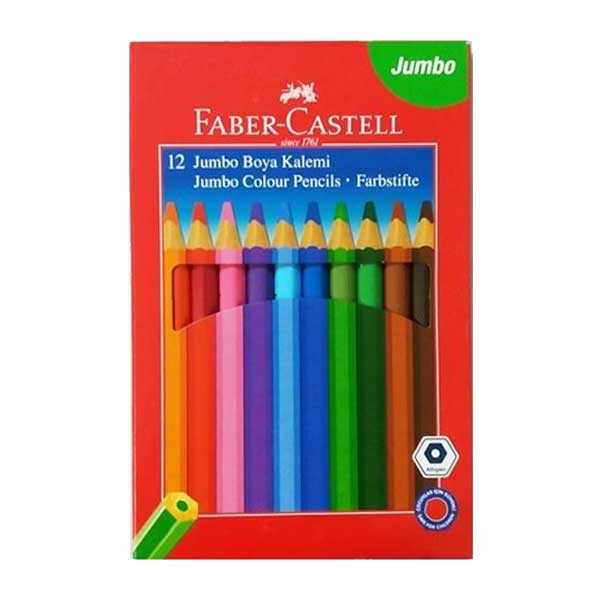 Faber Castell Kuru Boya Jumbo Tam Boy Karton Kutu 12 Renk