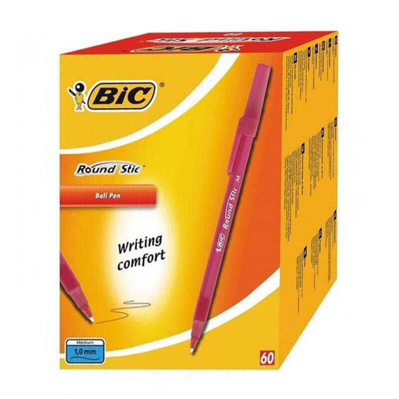 Bic Round Stic Tükenmez Kalem 1.0 mm 60'lı Paket - Kırmızı