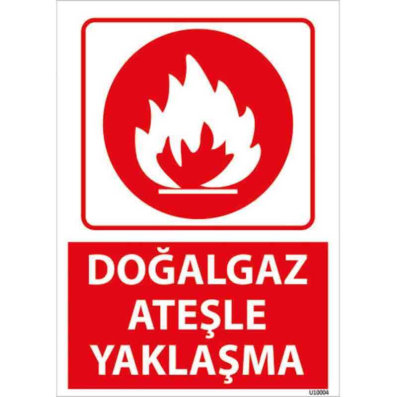 Doğalgaz Ateşle Yaklaşma Uyarı Levhası U10004
