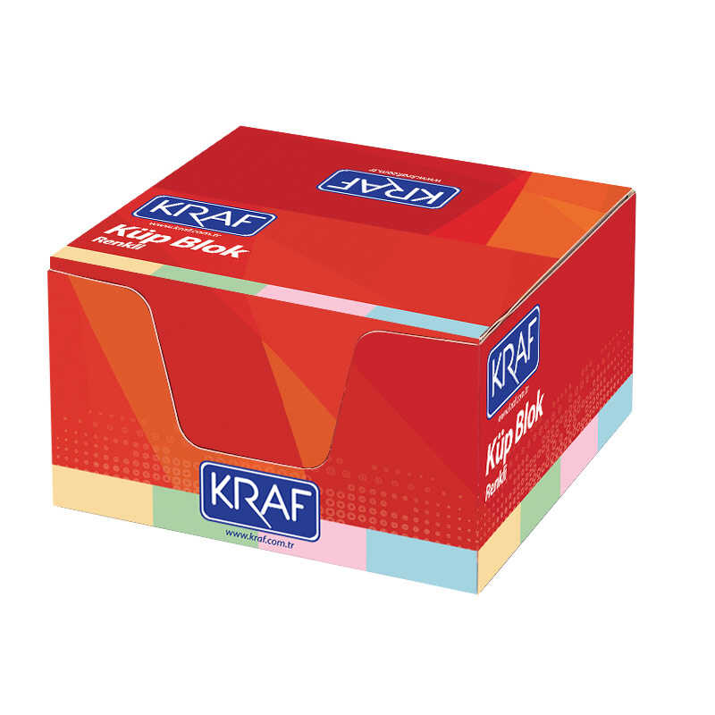 Kraf 117G Küp Blok 8X8 cm Renkli