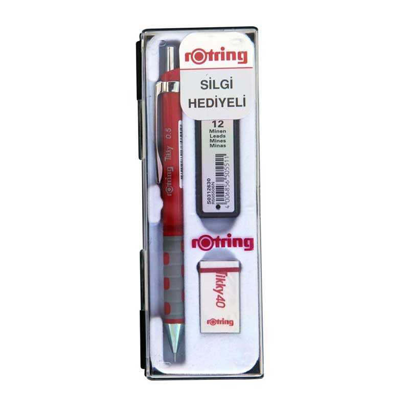Rotring Tikky Versatil Uçlu Kalem Okul Seti 0.5 mm - Kırmızı
