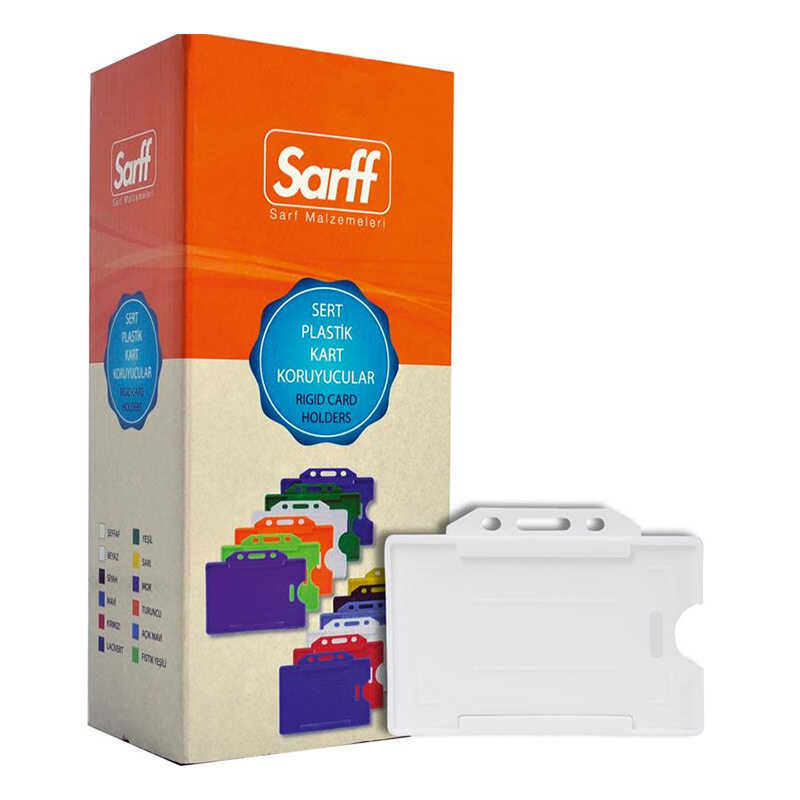 Sarff Kart Muhafaza Kabı Yatay 50'li Paket Beyaz 15323011
