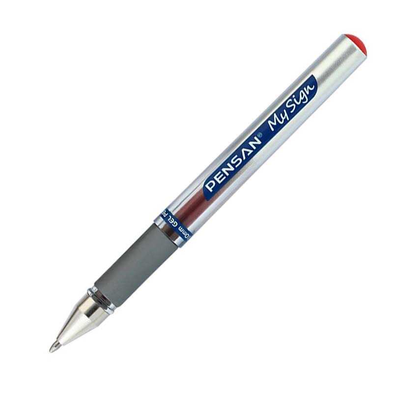 Pensan 6030 My Sign Jel İmza Kalemi 1.0 mm - Kırmızı