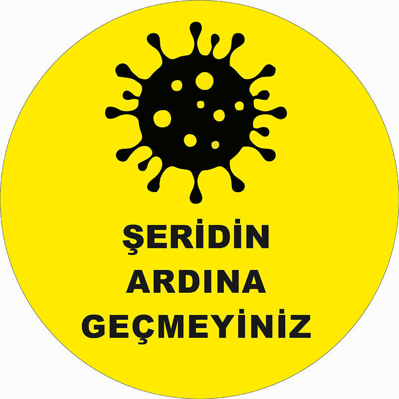 Şeridin Ardına Geçmeyiniz Yer Etiketi 30 cm U21067