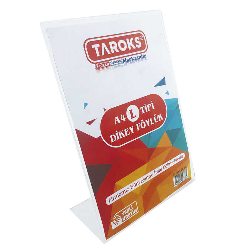 Taroks Föylük A4 Dikey L Tipi Pleksi