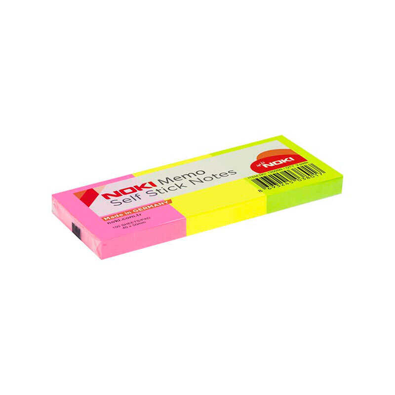 Noki Yapışkanlı Not Kağıdı Karışık Neon 38x51