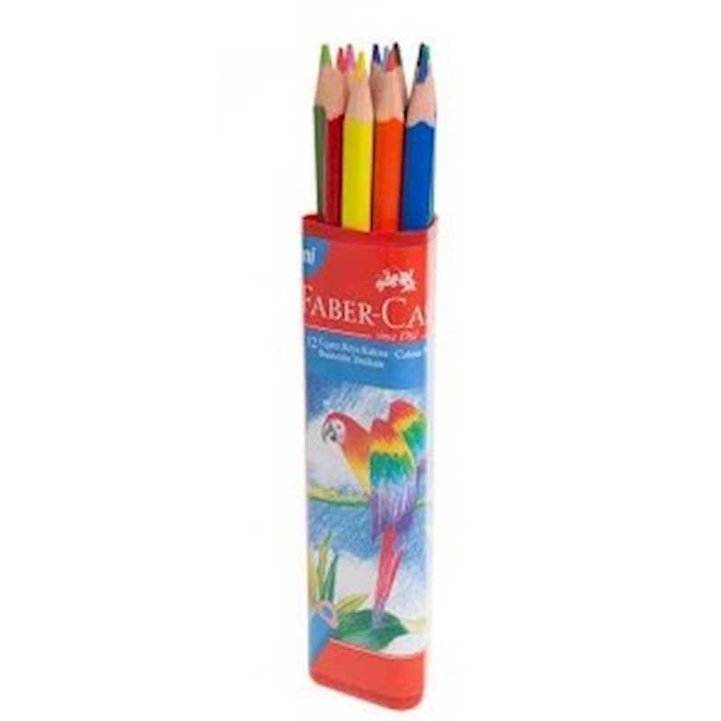 Faber Castell Kuru Boya Kalemi Üçgen Kutu 12 Renk