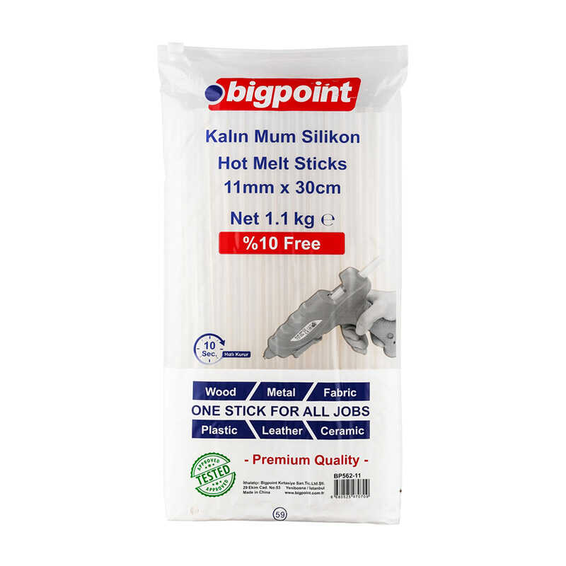 Bigpoint Mum Çubuk Silikon Kalın 11 mm x 30 cm 1.1 Kg BP562-11