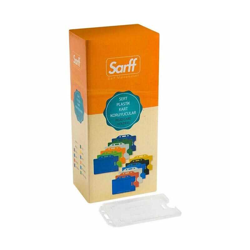 Sarff Kart Muhafaza Kabı Dikey 50'li Paket Şeffaf 15323025