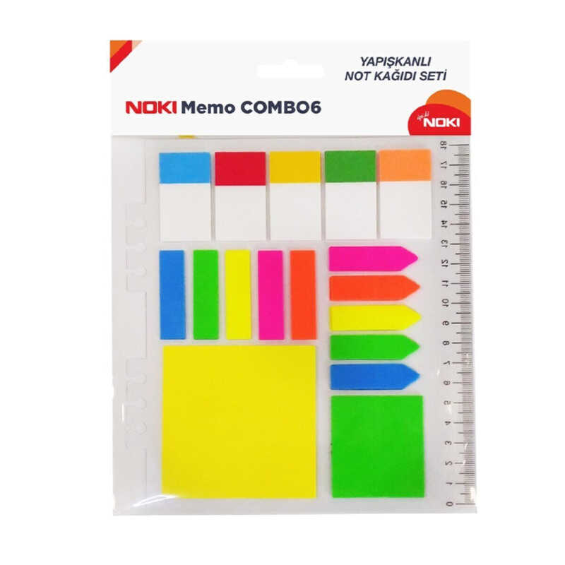 Noki Yapışkanlı Not Kağıdı Seti Combo 6