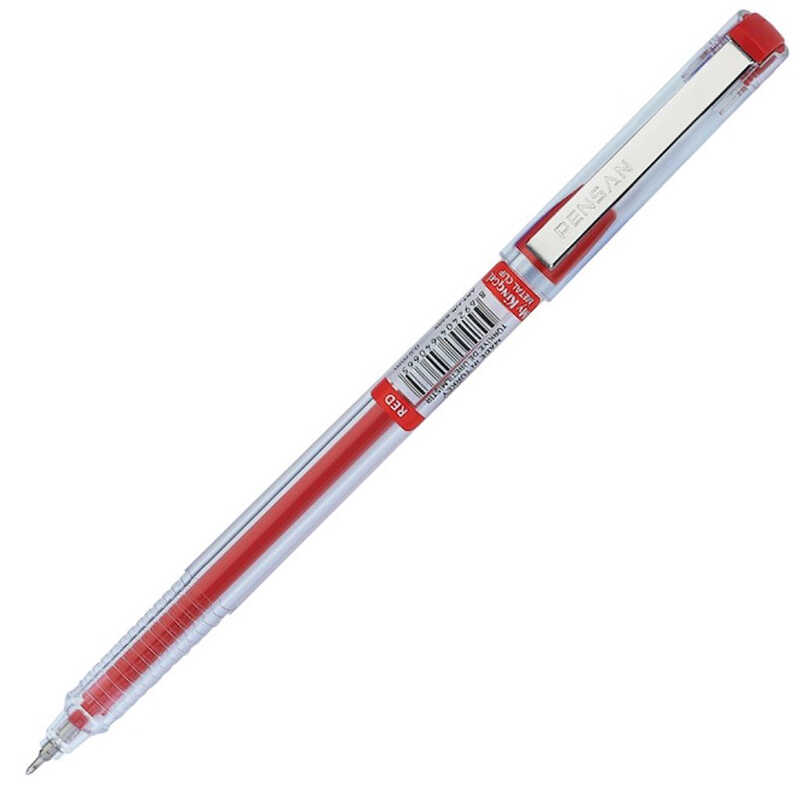 Pensan 6405 My King Jel Kalem Metal Klipsli 0.5 mm - Kırmızı