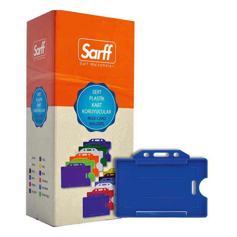 Sarff Kart Muhafaza Kabı Yatay 50'li Paket Mavi 15323013