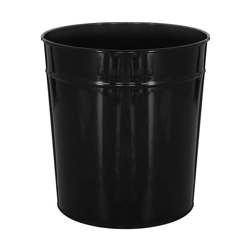 Mimaks Metal Konik Çöp Kovası D-1 Siyah