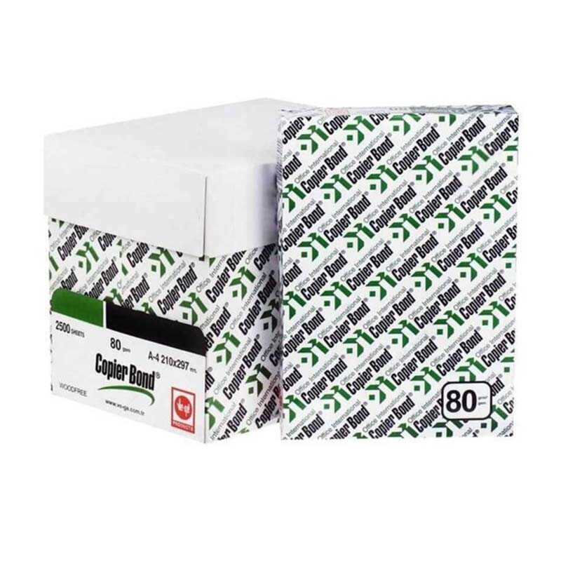 Copier Bond A4 Fotokopi Kağıdı 80 gr 1 Koli (5 Paket)