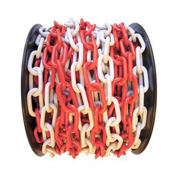 Plastik Trafik Zinciri Kırmızı-Beyaz 8mm Tr3110