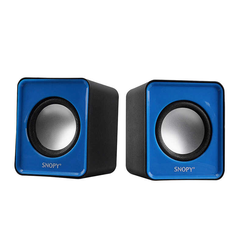 Snopy SN-66 2.0 USB Speaker 6W 86dB Mavi Siyah 