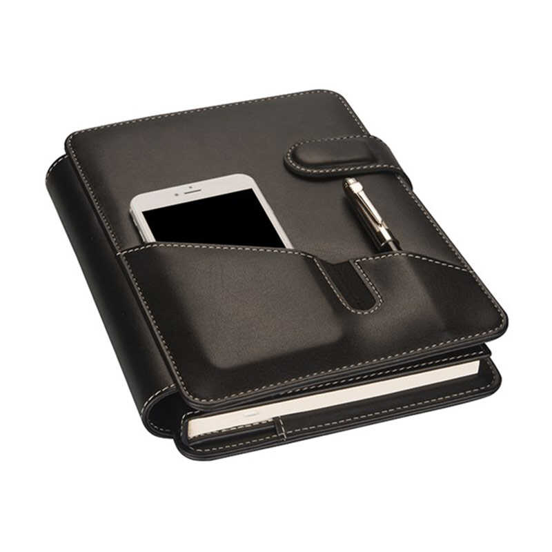2K Suni Deri 2023 Ajanda Organizer 21x27 cm Siyah 5303-1