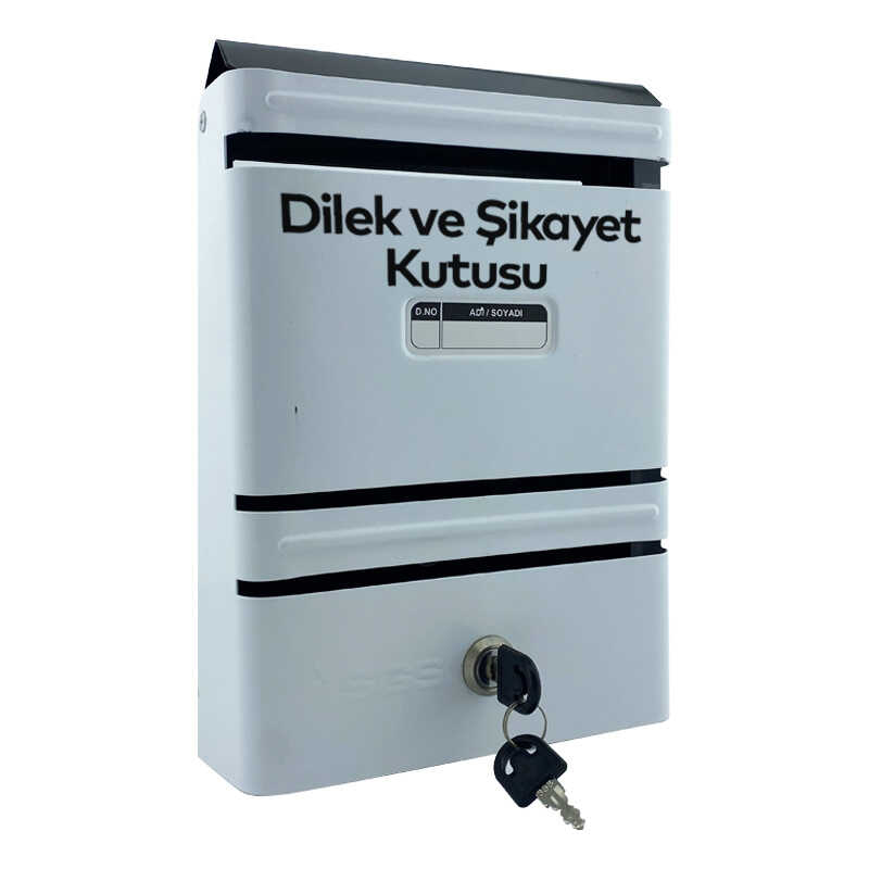 Sgs Metal Posta Kutusu ve Dilek Şikayet Kutusu SGS-333 - Beyaz - 27x21x6cm