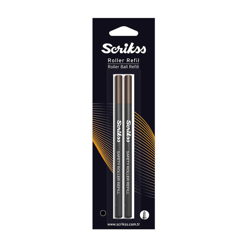 Scrikss Roller Kalem Refili 0.7 mm Siyah 2'li Blister
