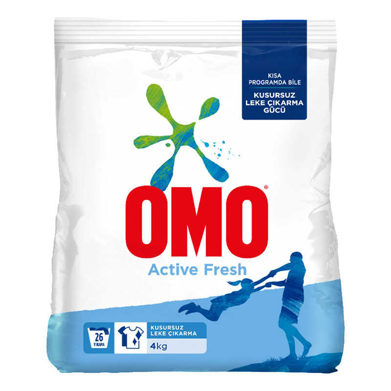 Omomatik Active Toz Çamaşır Deterjanı Beyaz 4 kg

