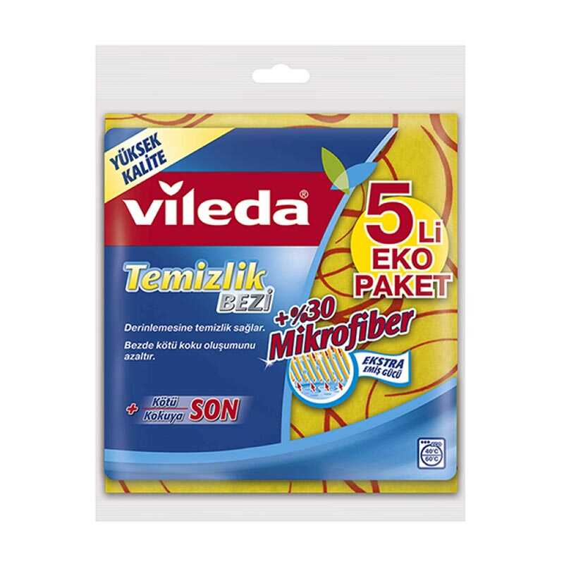 Vileda %30 Mikrofiberli Temizlik Bezi 5li