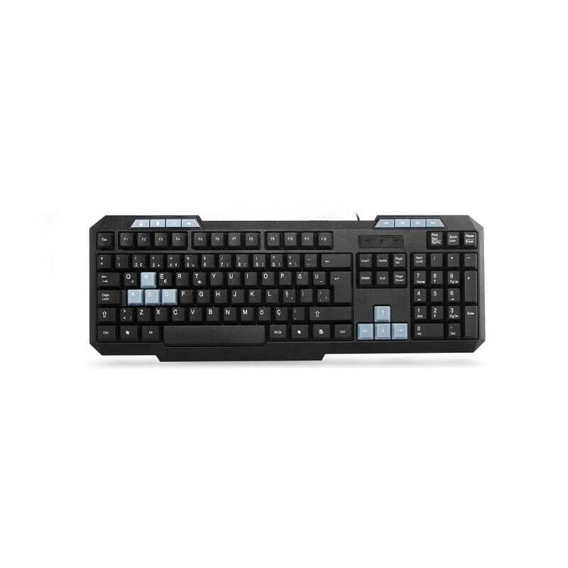 Everest KB-700 Kablolu USB Multimedia Q Klavye Siyah