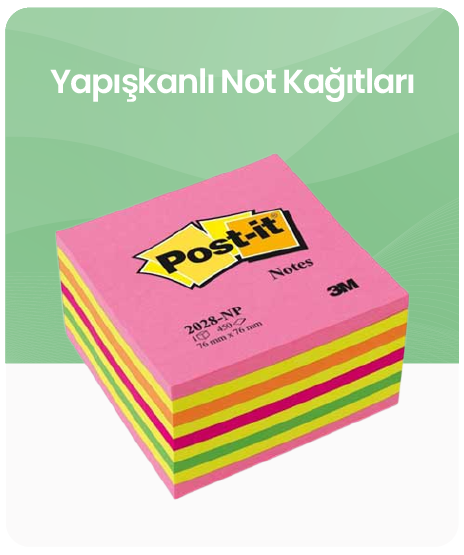 Yapışkanlı Not Kağıtları kategorisi için resim