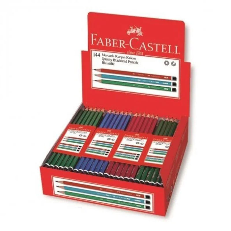Faber Castell Kurşun Kalem Mercanlı Köşeli HB 2160000 (3456 Adet) resmi